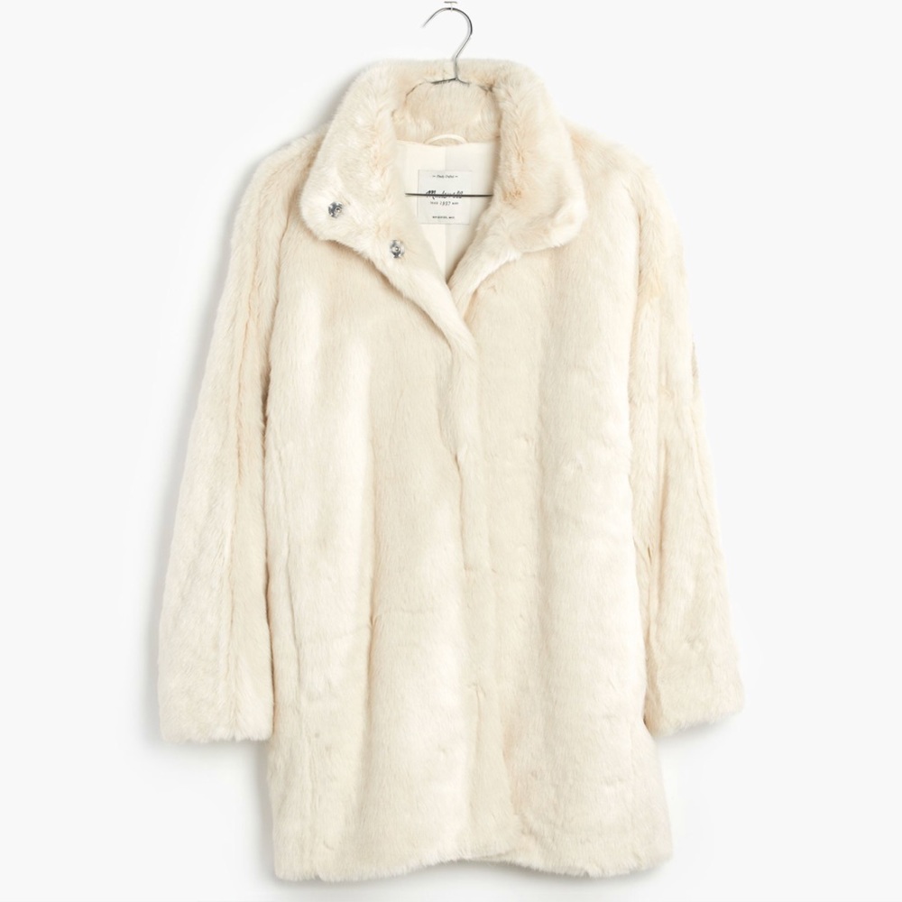 Madewell Stagedoor Faux Fur Coat size S
